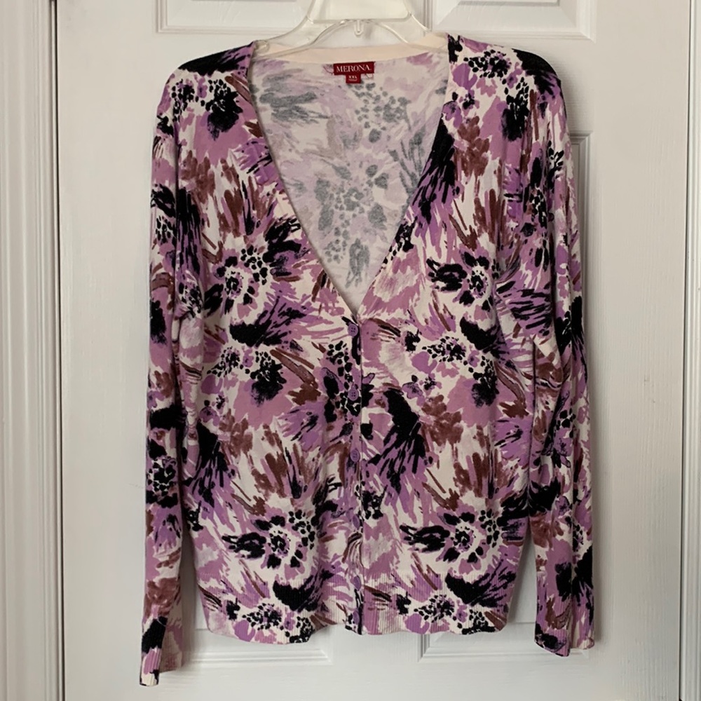 Merona cotton floral cardigan.
